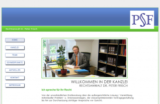 Website Rechtsanwalt Dr. Frisch